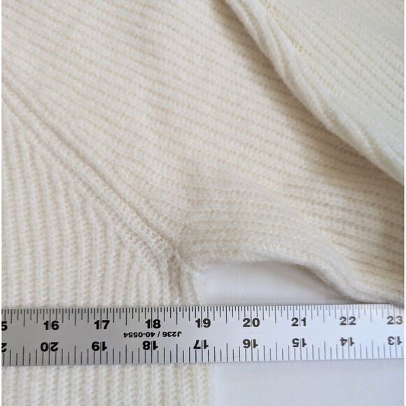 Banana Republic Women's Aire Ribbed Ivory Sweater Wool Blend Sz S Mock Neck NEW - Picture 9 of 12